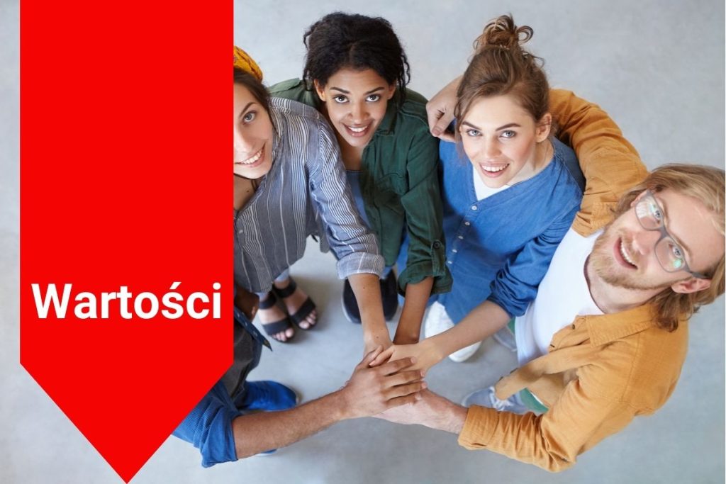 pięć osób zaciskających dłonie jako symbol współpracy